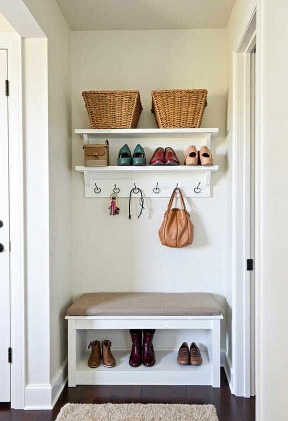 vertical storage floating shelves