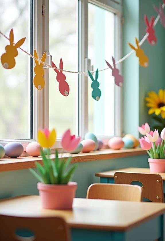 vibrant decorative bunny string