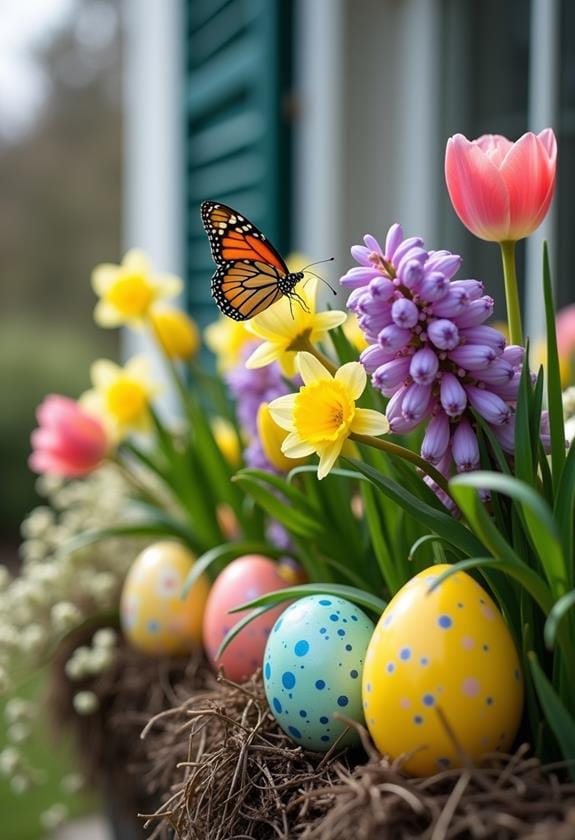 vibrant floral display outside