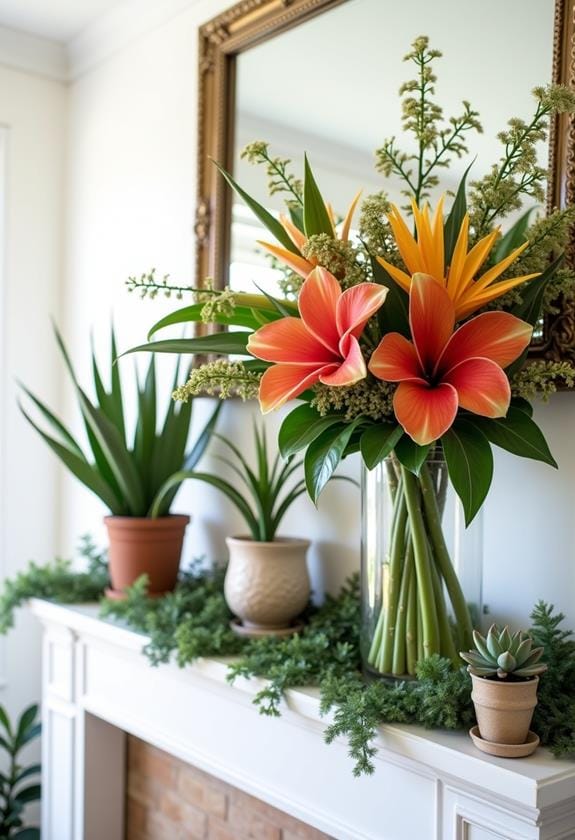 vibrant floral table arrangement