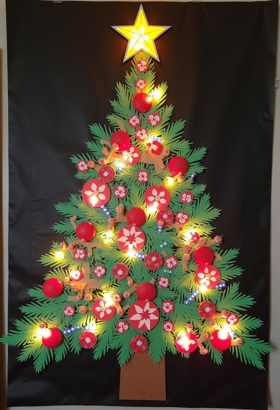 vibrant holiday tree artwork