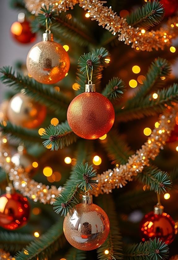 vibrant orange gold decorations