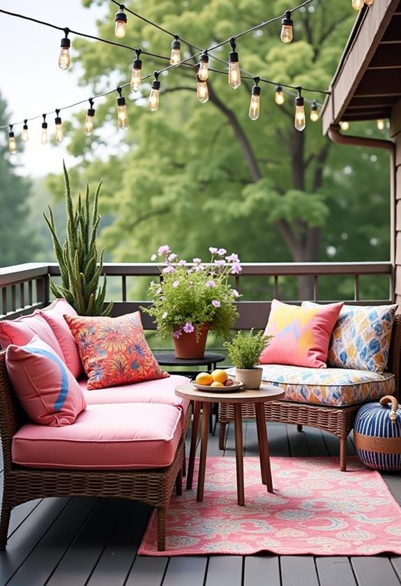 vibrant outdoor seating accessories