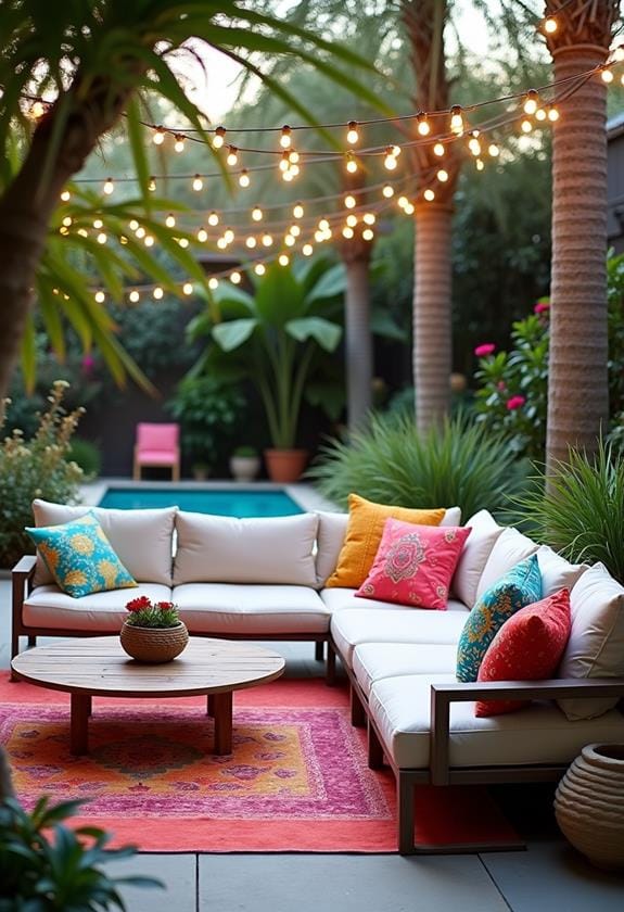vibrant outdoor seating accessories