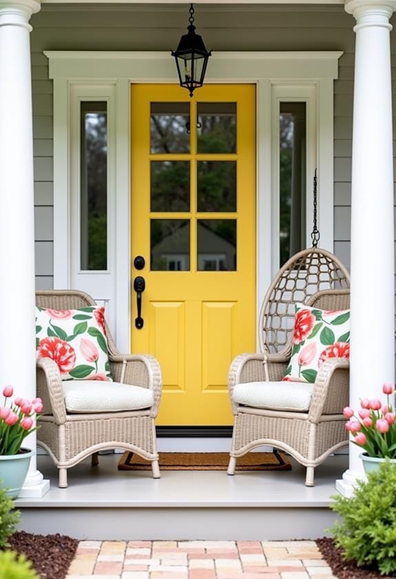 vibrant outdoor seating setup