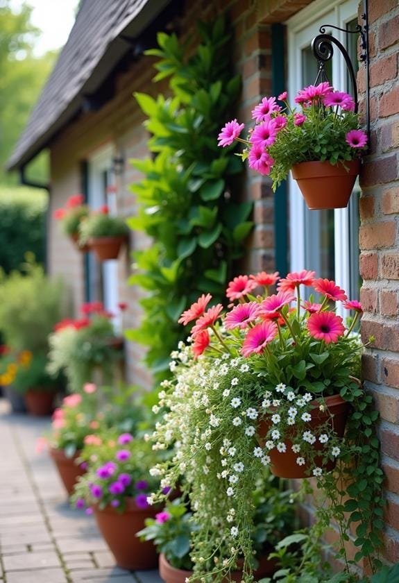 vibrant potted plant arrangements