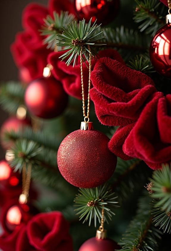 vibrant red decorative groupings