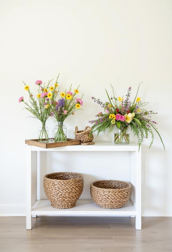 vibrant seasonal flower arrangement