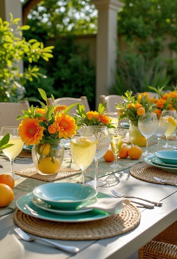 vibrant seasonal table settings