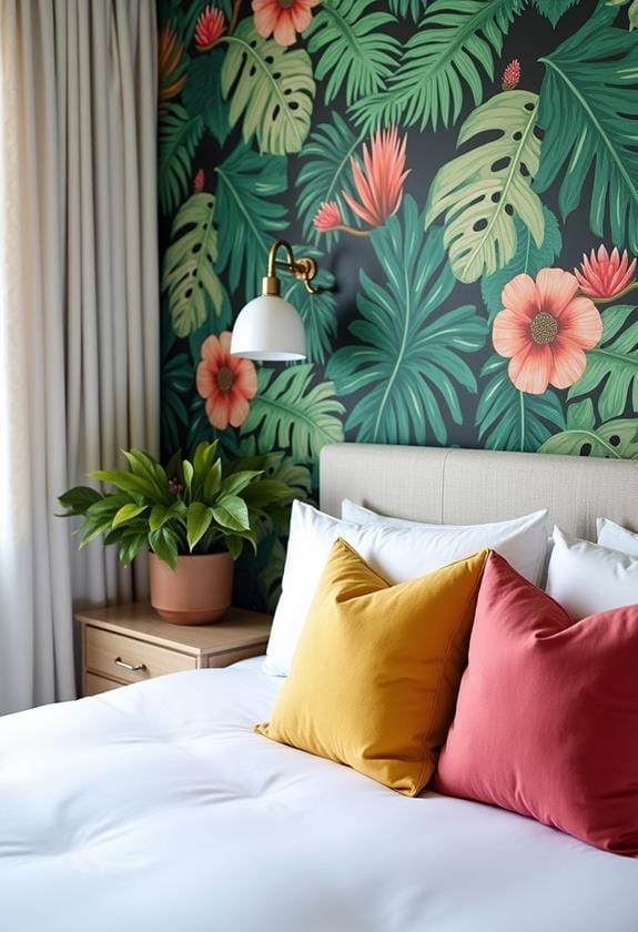 vibrant tropical plant decor