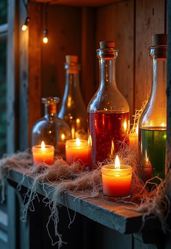 vintage potion bottle showcase
