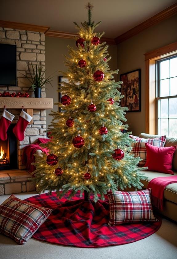 warm buffalo plaid skirt