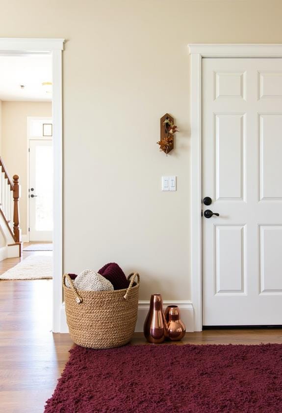 warm fabrics and rugs