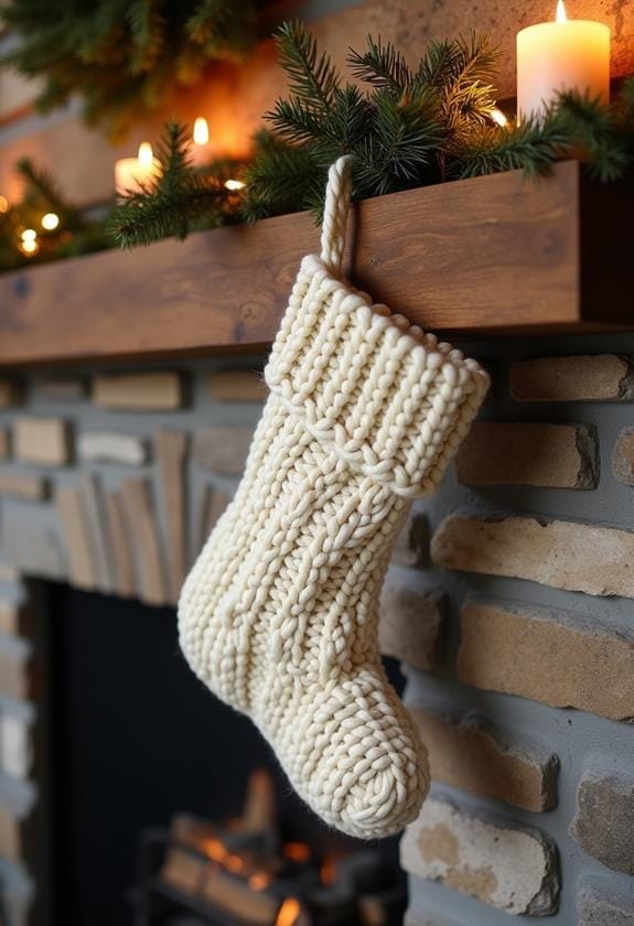 warm handcrafted knit stockings