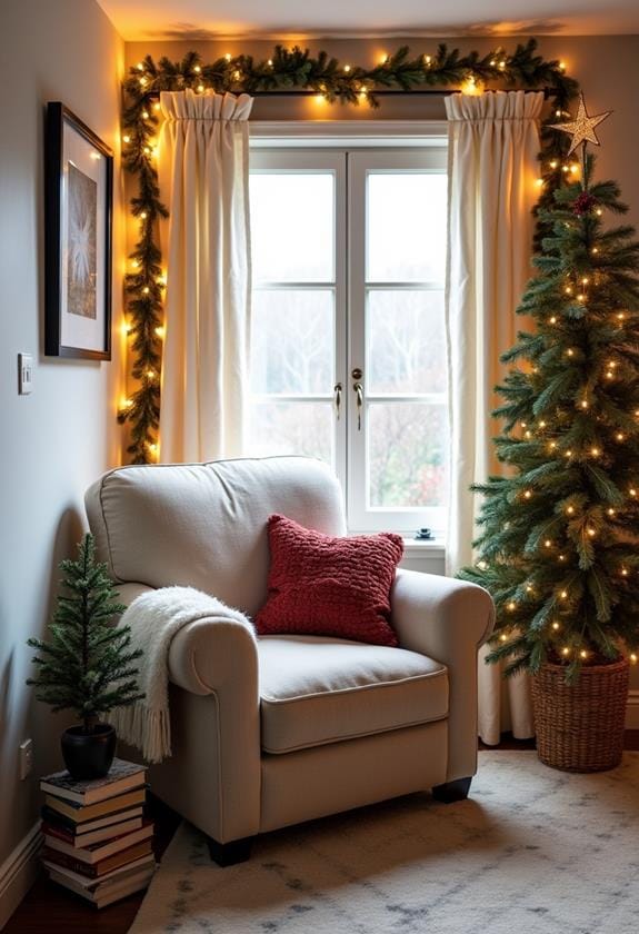 warm holiday reading space