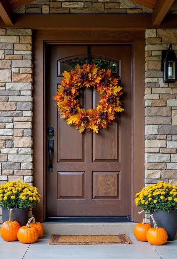 warm seasonal door decor