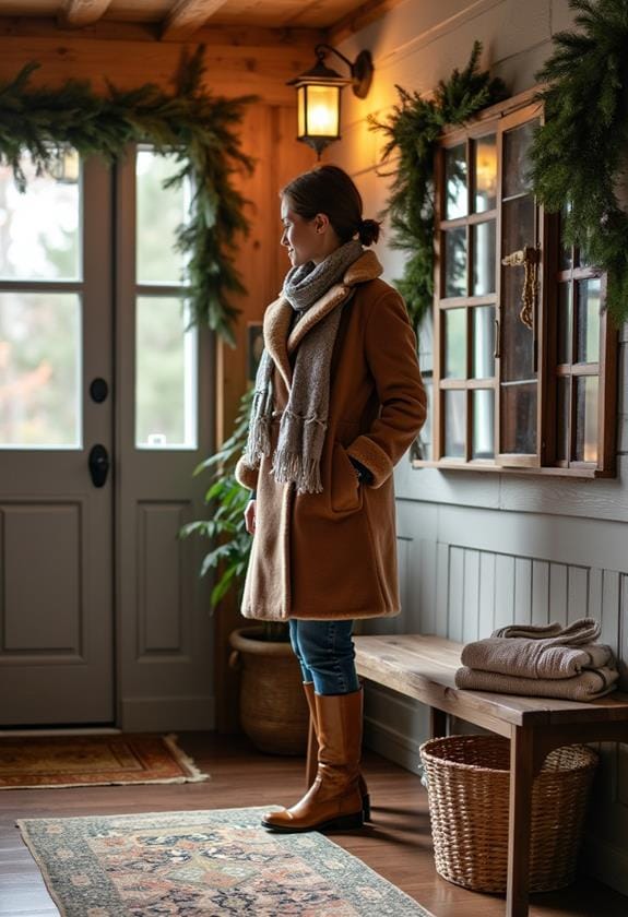 warm winter entryway inspiration