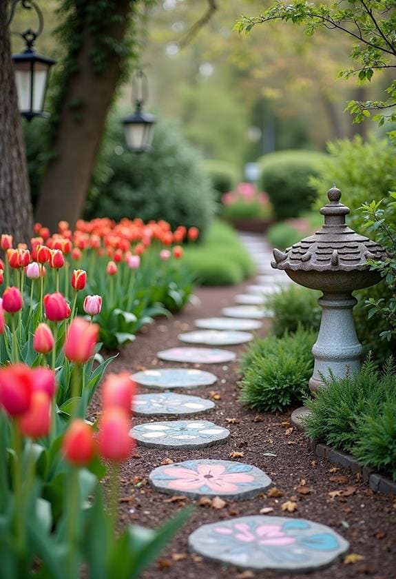 welcoming decorative path features