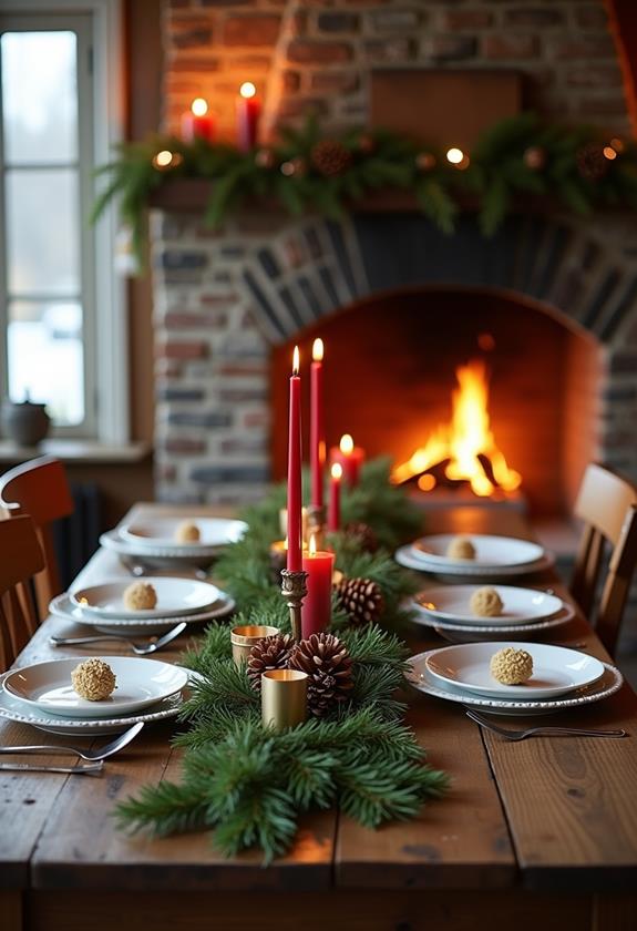 welcoming dinner table arrangement