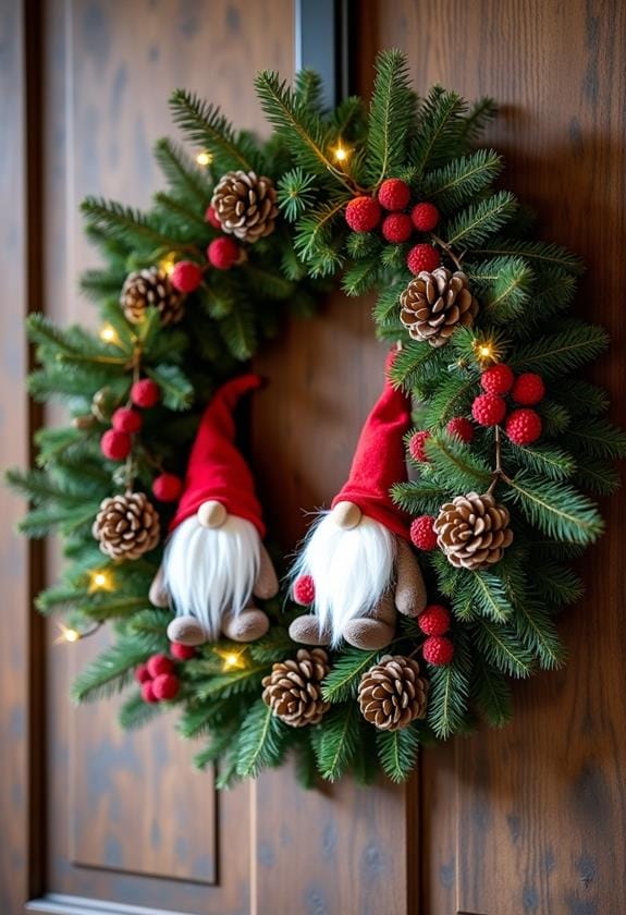 whimsical gnome wreath designs