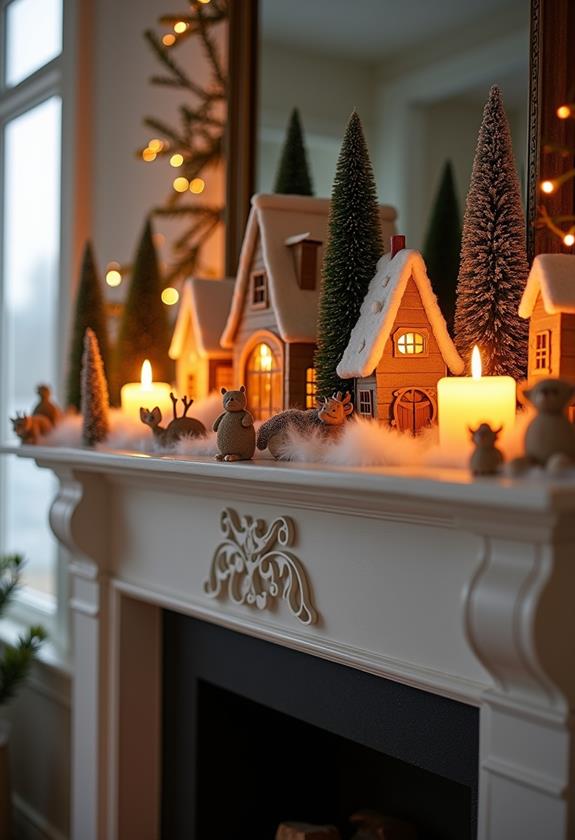 whimsical storybook mantel display