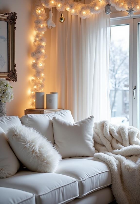 whimsical white floral decor