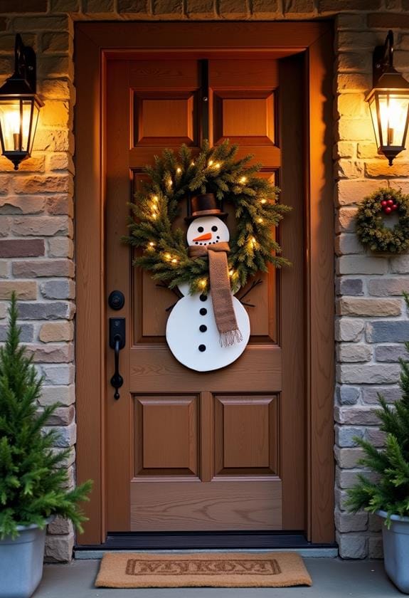 winter decor front door