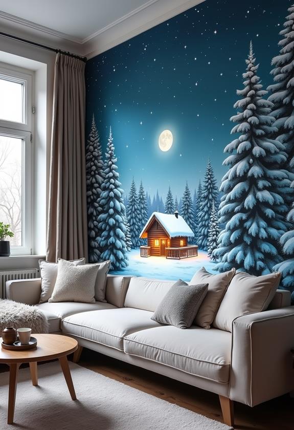 winter wonderland mural ideas